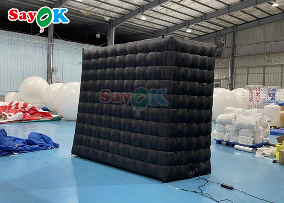 Photo Booth Decorations Advertising LED Light Inflatable Photo Booth V Sharp Silver Type Enclosure Tent
