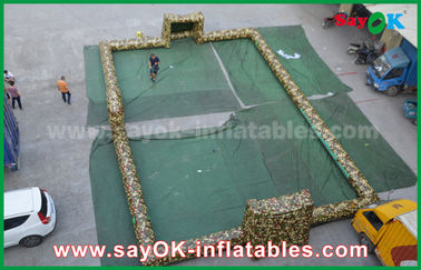 Inflatable Backyard Games Portable Giant Outside PVC Tarpaulin Inflatable Soccer / Table Tennis Court With CE Blower