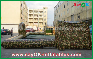 Inflatable Backyard Games Portable Giant Outside PVC Tarpaulin Inflatable Soccer / Table Tennis Court With CE Blower