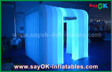 Advertising Hanging Inflatable Colorful Cube Decoration With Led Lighting