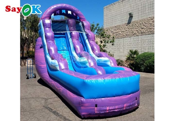 Giant Garden Games Water Inflatable Water Slide Purple Inflatable Double Slides