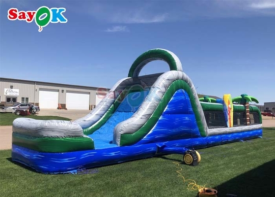 48ft Interactive Inflatable Obstacle Course Funny Bouncy House Inftable For Party Events