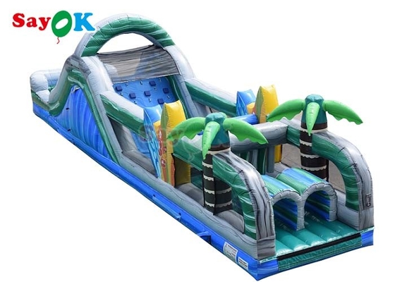 48ft Interactive Inflatable Obstacle Course Funny Bouncy House Inftable For Party Events