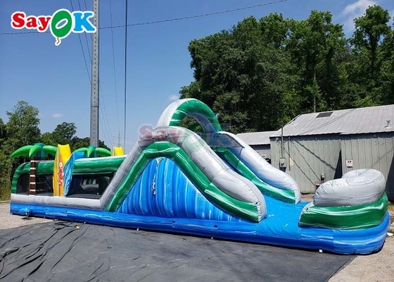 48ft Interactive Inflatable Obstacle Course Funny Bouncy House Inftable For Party Events