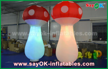 2.5mh white 190T Nylon cloth Inflatable LED light Mushroom for Decoration
