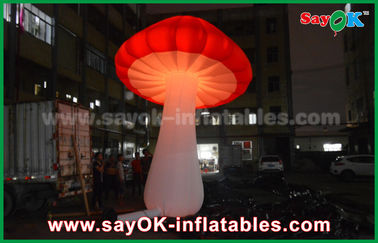 Giant Red Yellow Purple Inflatable Lighting Decoration / Inflatable Mushroom