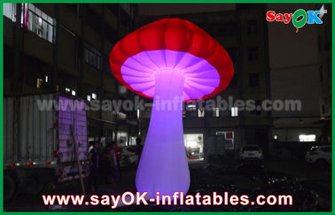 Giant Red Yellow Purple Inflatable Lighting Decoration / Inflatable Mushroom