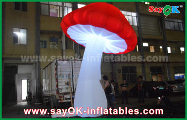 Giant Red Yellow Purple Inflatable Lighting Decoration / Inflatable Mushroom