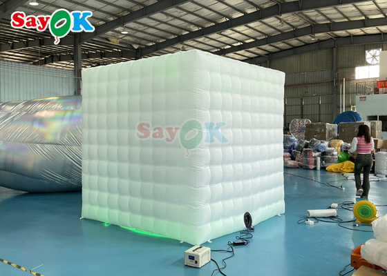 Wholesale White Inflatable LED Photo Booth Portable Inflatable Square Single Door Photo Booth