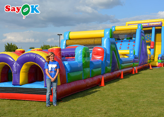 150m 495ft Commercial Inflatable Obstacle Course For Adult