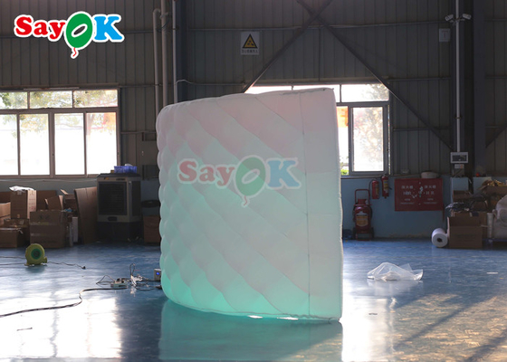 New Attractive Led Inflatable Wall Inflatable LED White Photo Booth Wall For Event