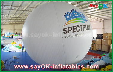 Giant 2m DIA PVC White Inflatable Helium Balloon for Outdoor Advertising