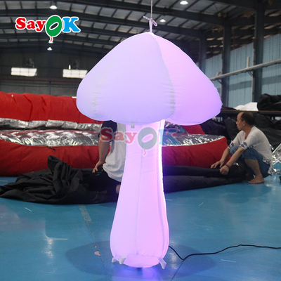 Music Stage Deco Inflatable Mushroom Park Decorative Inflatable Lighting Mushrooms Plants