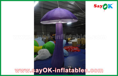 2M Purple Inflatable Mushroom Lighting Decoration For Holiday / Stage