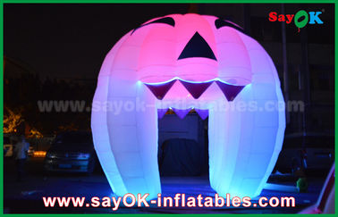 Cute Inflatable Holiday Decorations Lighting Ghost Door / Large Inflatable Pumpkin