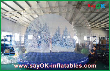 3m Dia Inflatable Holiday Decorations / Transparent Inflatable Chrismas Snow Globe for Advertising