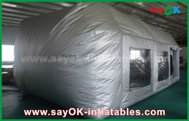 Inflatable Garage Tent Prefessional Gray Waterproof PVC And Oxford Cloth Inflatable Paint Booth For Car Painting