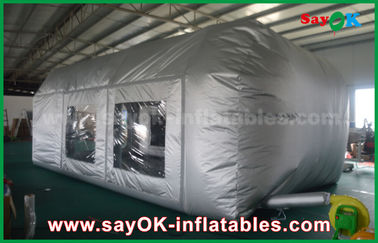 Inflatable Garage Tent Prefessional Gray Waterproof PVC And Oxford Cloth Inflatable Paint Booth For Car Painting