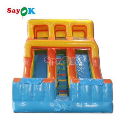 Outdoor Inflatable Slide Simple PVC Inflatable Bouncer Slide Blow Up Commercial Slide With Pond For Kids