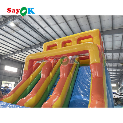 Outdoor Inflatable Slide Simple PVC Inflatable Bouncer Slide Blow Up Commercial Slide With Pond For Kids