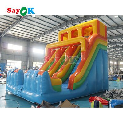 Outdoor Inflatable Slide Simple PVC Inflatable Bouncer Slide Blow Up Commercial Slide With Pond For Kids