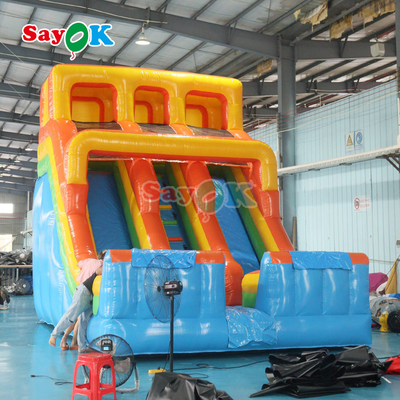 Outdoor Inflatable Slide Simple PVC Inflatable Bouncer Slide Blow Up Commercial Slide With Pond For Kids
