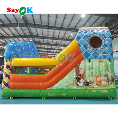 Inflatable Bouncer Castle Game For Kids Inflatable House Party Jump Bouncing And Slide Combo With Selection Windmill
