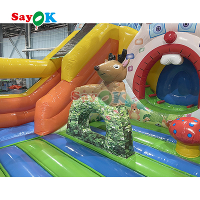 Inflatable Bouncer Castle Game For Kids Inflatable House Party Jump Bouncing And Slide Combo With Selection Windmill