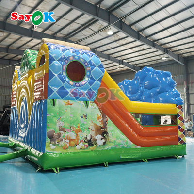 Inflatable Bouncer Castle Game For Kids Inflatable House Party Jump Bouncing And Slide Combo With Selection Windmill