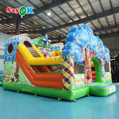 Inflatable Bouncer Castle Game For Kids Inflatable House Party Jump Bouncing And Slide Combo With Selection Windmill