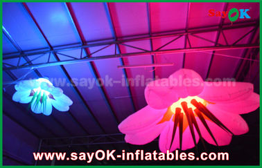 190T Nylon Color Changeable Inflatable Flower Lighting Decoration For Wedding