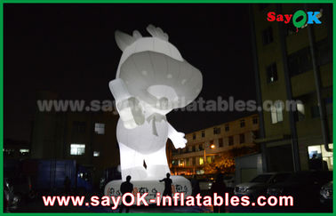 Inflatable Yard Decorations Custom Inflatable Cartoon Characters White Cattle 10m Height