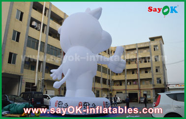 Inflatable Yard Decorations Custom Inflatable Cartoon Characters White Cattle 10m Height