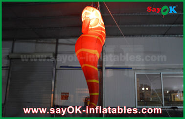 CE Inflatable Lighting Decoration , Custom Inflatable Red Sea Horse For Exhibition