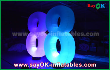 Jellyfish Type Inflatable Lighting Decoration LED Light Numbers 8 8 For Showing