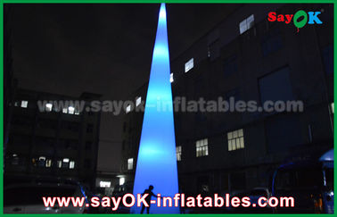 Outdoor LED Light Grounding Decoration Inflatable Cone For Advertising