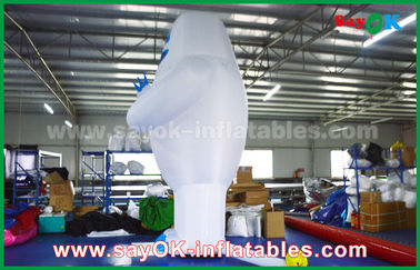 Inflated Cartoon Characters 6m High White Inflated Cartoon Model , Customize Size Inflatable Character For Event