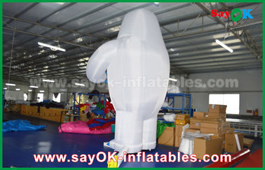 Inflated Cartoon Characters 6m High White Inflated Cartoon Model , Customize Size Inflatable Character For Event