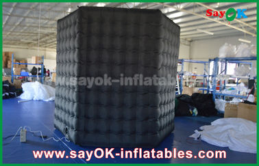 Inflatable Party Decorations 1 Door Diamond Oxford Cloth Inflatable Led Cube Photo Booth For Trade Show