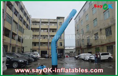 Inflatable Waving Man 3-5mH Blue AIr Dancer With Logo And Company Name For Advertsing