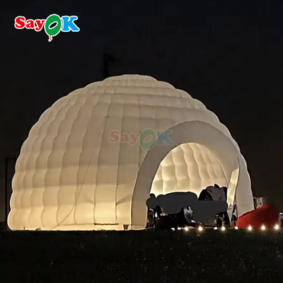 8m Waterproof Outdoor Party Event Disco Igloo Dome Inflatable Tent With Led Lights