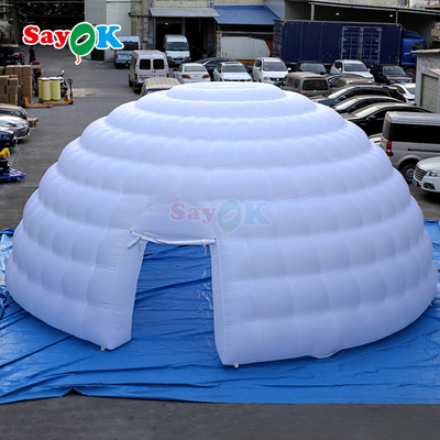 8m Waterproof Outdoor Party Event Disco Igloo Dome Inflatable Tent With Led Lights
