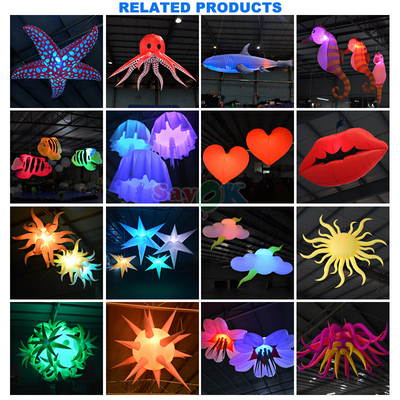 Free 3d Design Commercial Giant Inflatable Rich Flower Inflatables Flowers Pot With LED Light