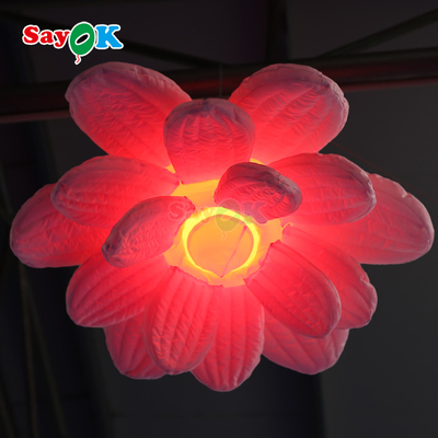Inflatables Led Light Hanging Inflatable Lotus Flowers For Wedding Decorations Advertising Stage