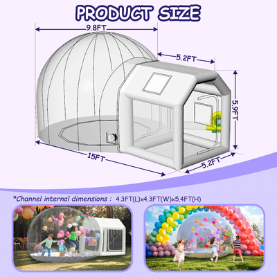 New Design Portable Inflatable Bubble House Kids Party Bubble Balloon House