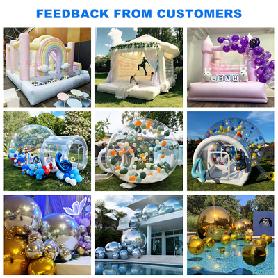 Sayok Transparent Bouncy Bubble House Inflatable Bubble Jump House for Kids