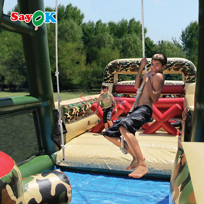 SayOk Commercial Inflatable Obstacle Course Inflatables Outdoors Giant Inflatable Obstacle Course for Adults