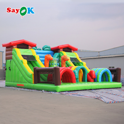Colorful Inflatable Obstacle Course for Indoor and Outdoor Inflatable Sport Game Inflatable Castle With Slide