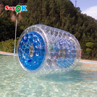 Sayok Inflatable Floating Roller Aqua Zorbing Ball Transparent PVC Cylinder Human Water Bubble Ball for Water Game