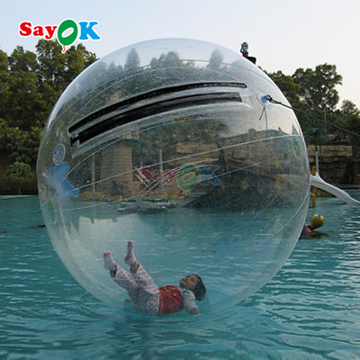 Sayok Inflatable Floating Roller Aqua Zorbing Ball Transparent PVC Cylinder Human Water Bubble Ball for Water Game